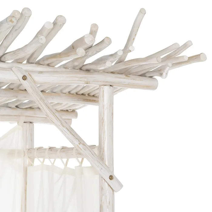 CAHYA BALINESE TEAK DAYBED | WHITEWASHED 200X150X200CM
