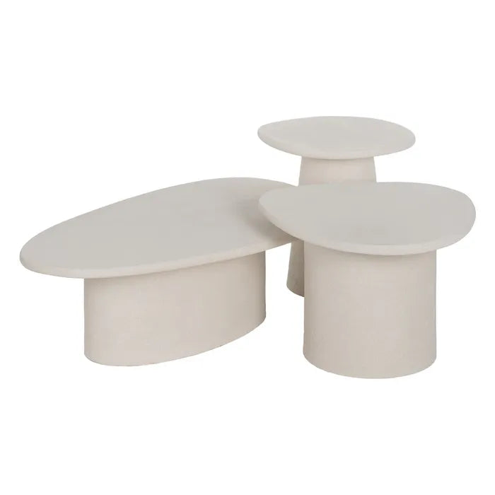 DUNE COFFEE TABLE | OFF-WHITE "L" 100X60X32CM