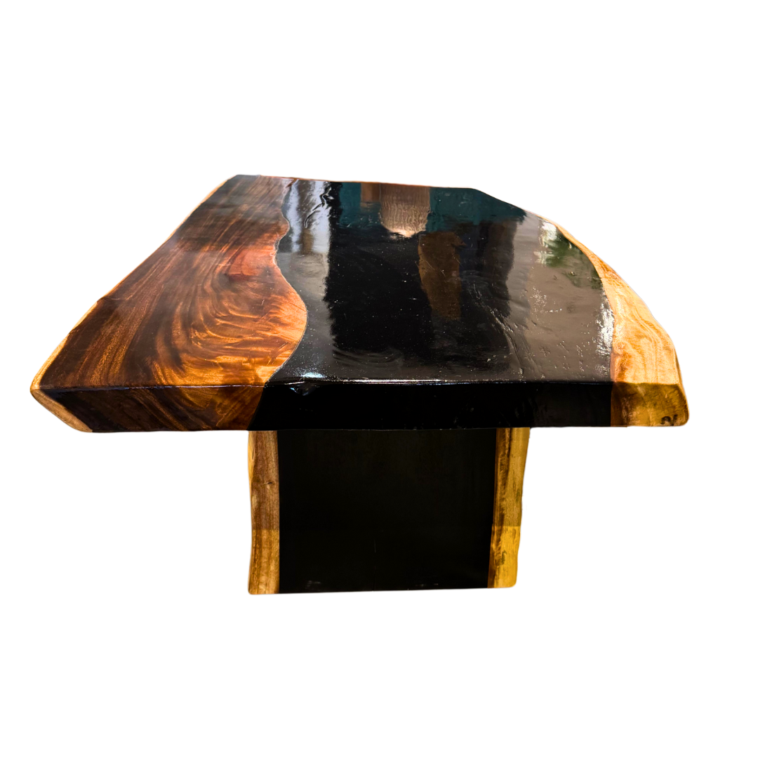 SUAR LAKE WOOD DINING TABLE | NATURAL/BLACK 201X127CM