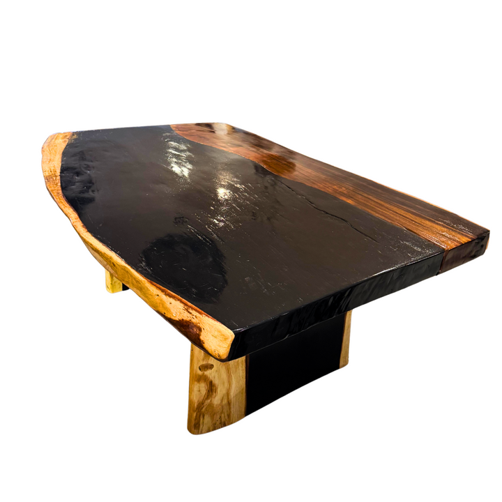SUAR LAKE WOOD DINING TABLE | NATURAL/BLACK 201X127CM