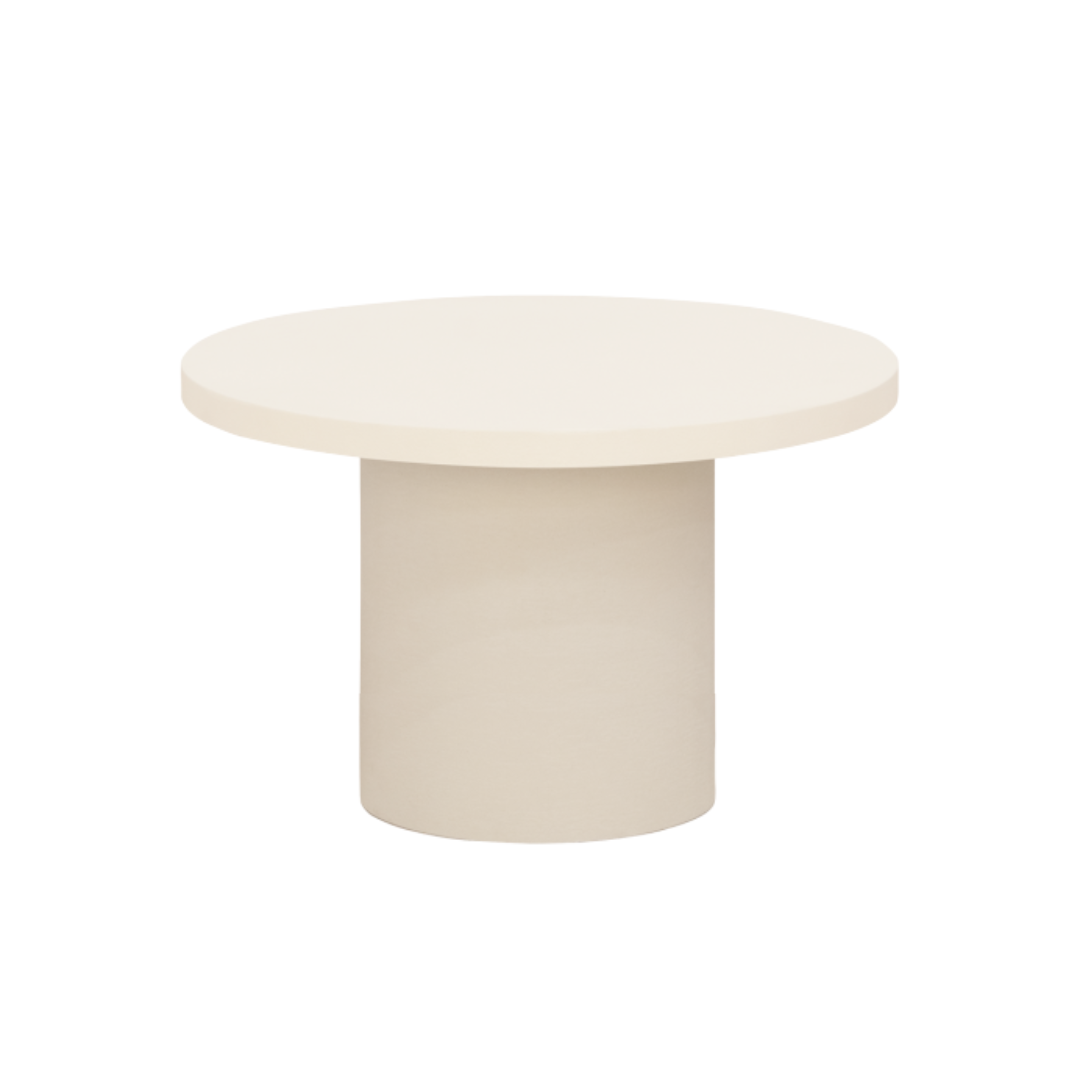 CEMENTIQUE MICROCEMENT ROUND COFFEE TABLE  | OFF-WHITE