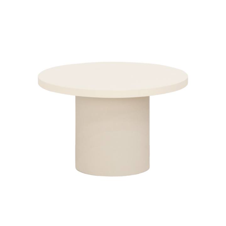 CEMENTIQUE MICROCEMENT ROUND COFFEE TABLE  | OFF-WHITE