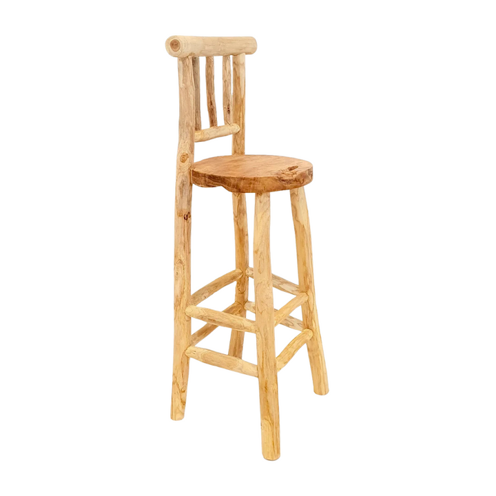 MANUK TEAK WOOD BAR STOOL | 40X35X110CM