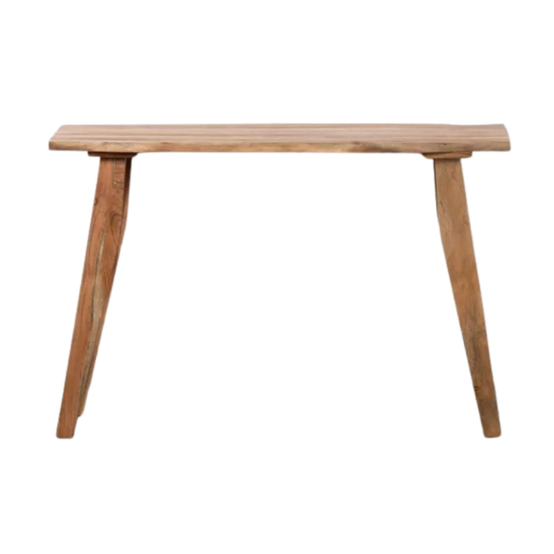 Acacia Coffee Table made of solid wood, featuring a live-edge top and minimalist base for a cohesive natural look.