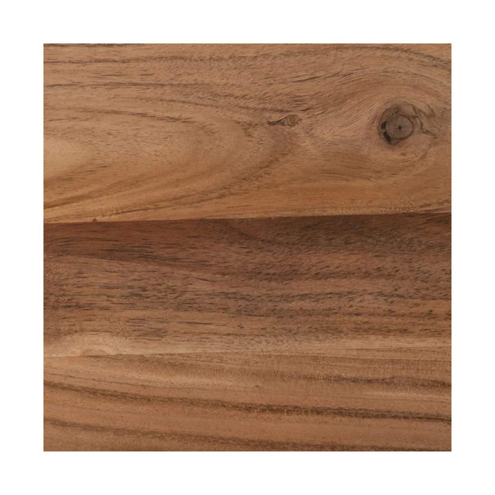 Top view of the Acacia Console Table revealing the natural live-edge wooden surface.