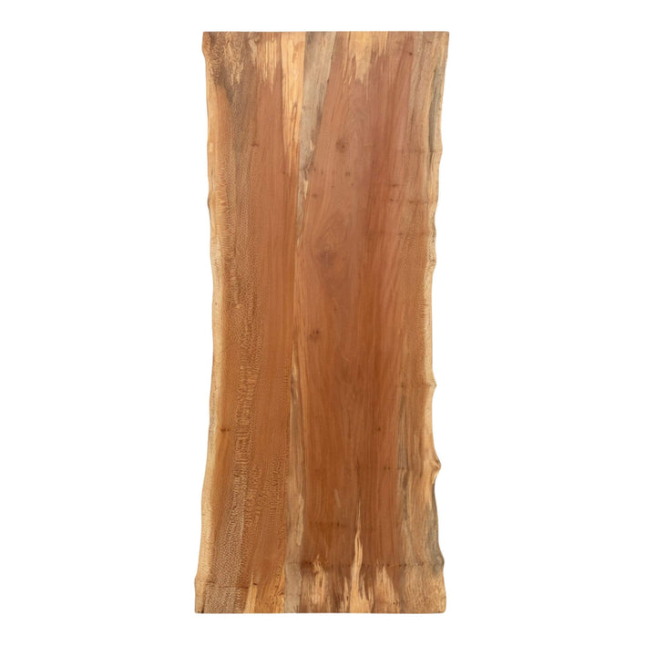 Detailed view of the acacia wood grain and natural texture.