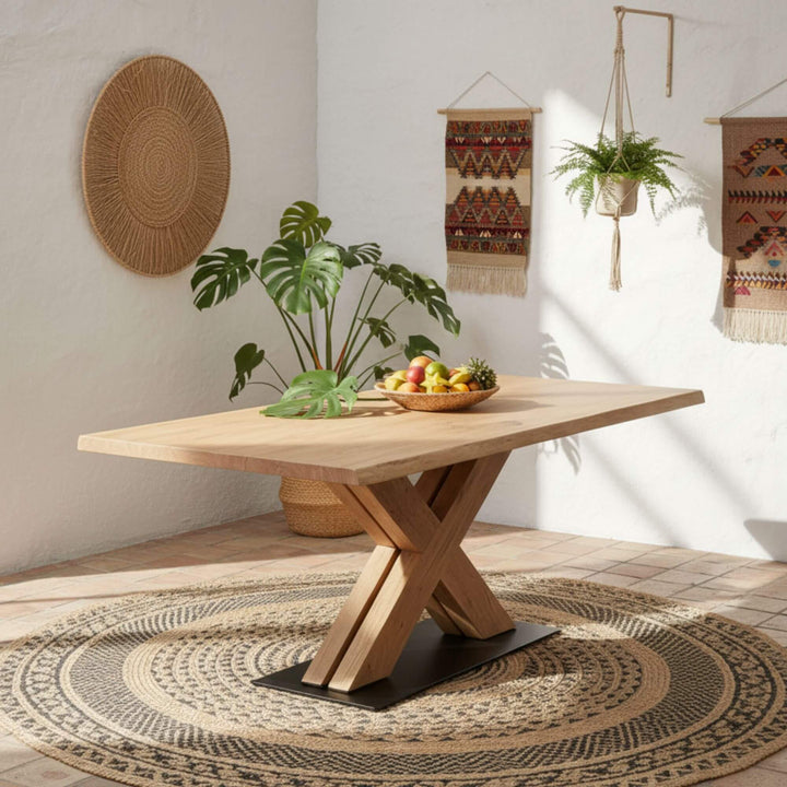 Living room featuring Acacia X Dining Table