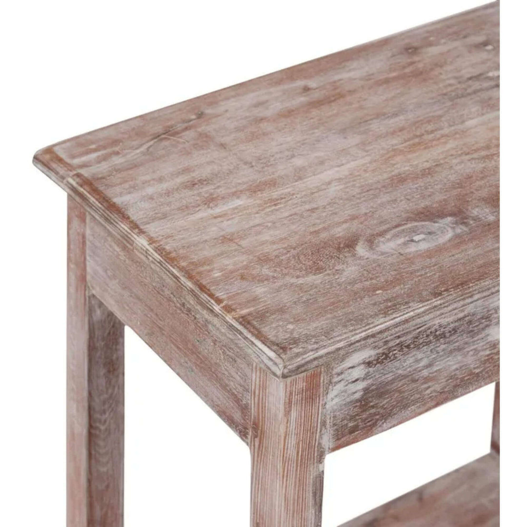 Angled top view of the Adrastea Side Table showing its smooth surface and corner detailing.