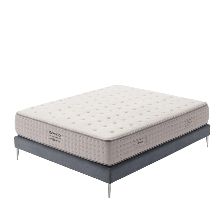 Studio view of the Advance Mattress showing its quilted top and premium side panels.