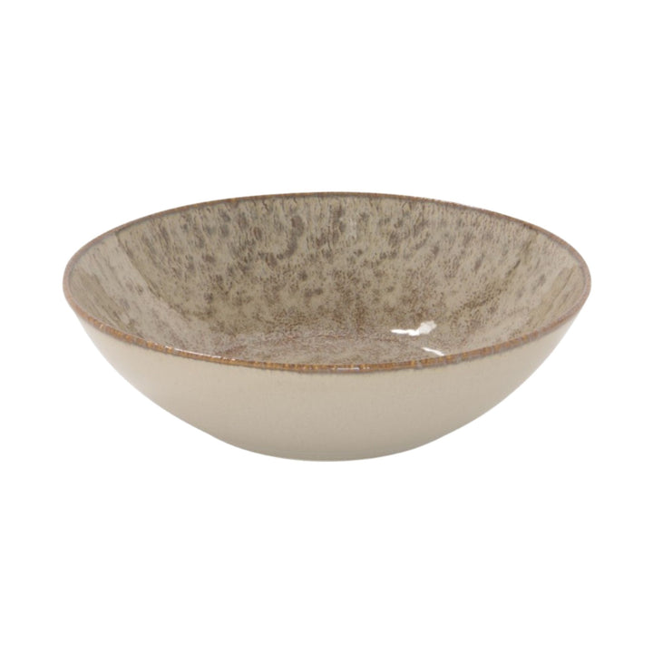 Ceramic saladier from the Akaris tableware collection with organic finish.