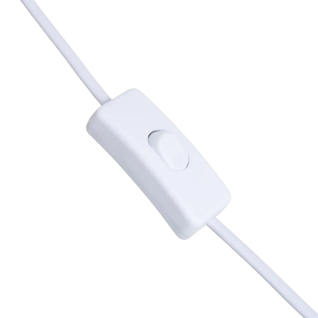 Detail of the lamp cable with integrated switch.
