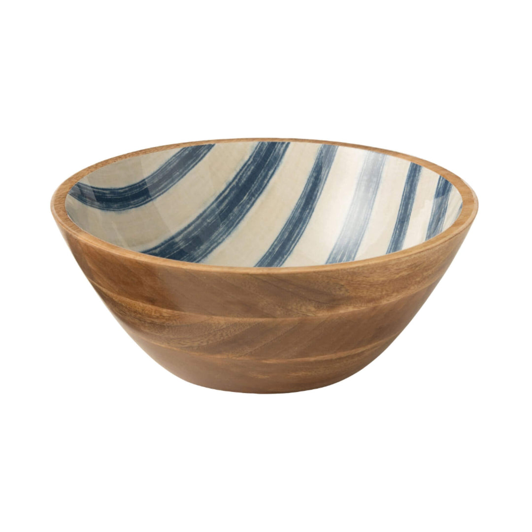 Large Anaya Stripes Bowl angled view