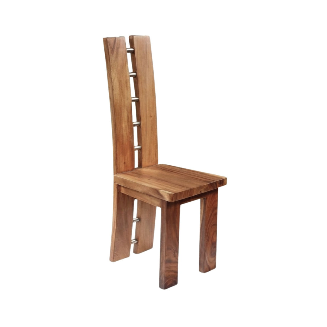 Argus suar wood dining chair on a white background