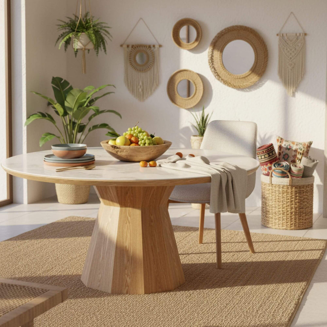 Living room featuring Ash Ceramic dining table