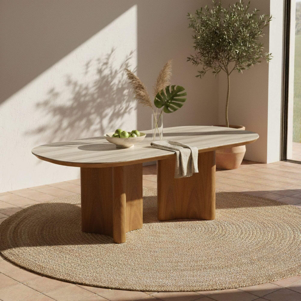 Living room featuring Ash oval dining table