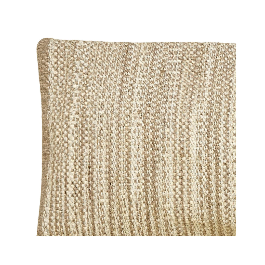 Aura Jute Cushion natural beige pattern close-up