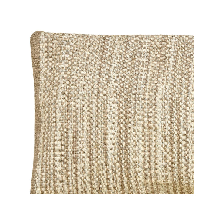 Aura Jute Cushion natural beige pattern close-up