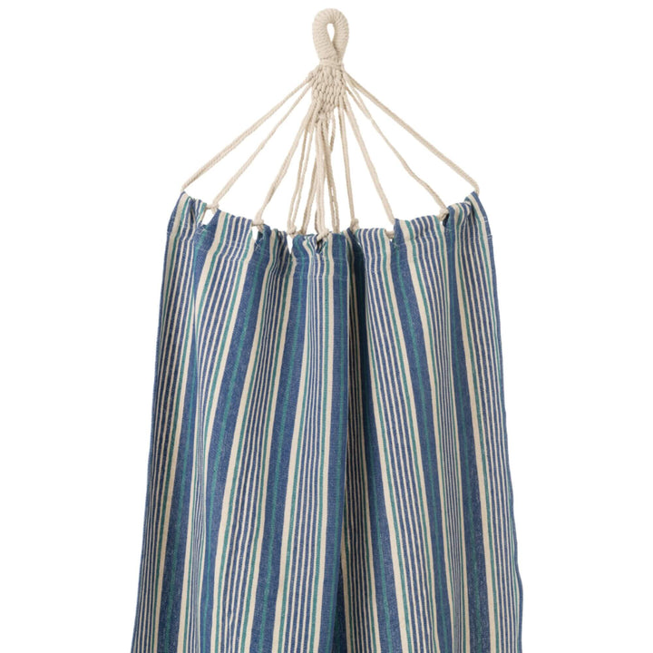 Top hanging ropes of the Azure striped hammock.