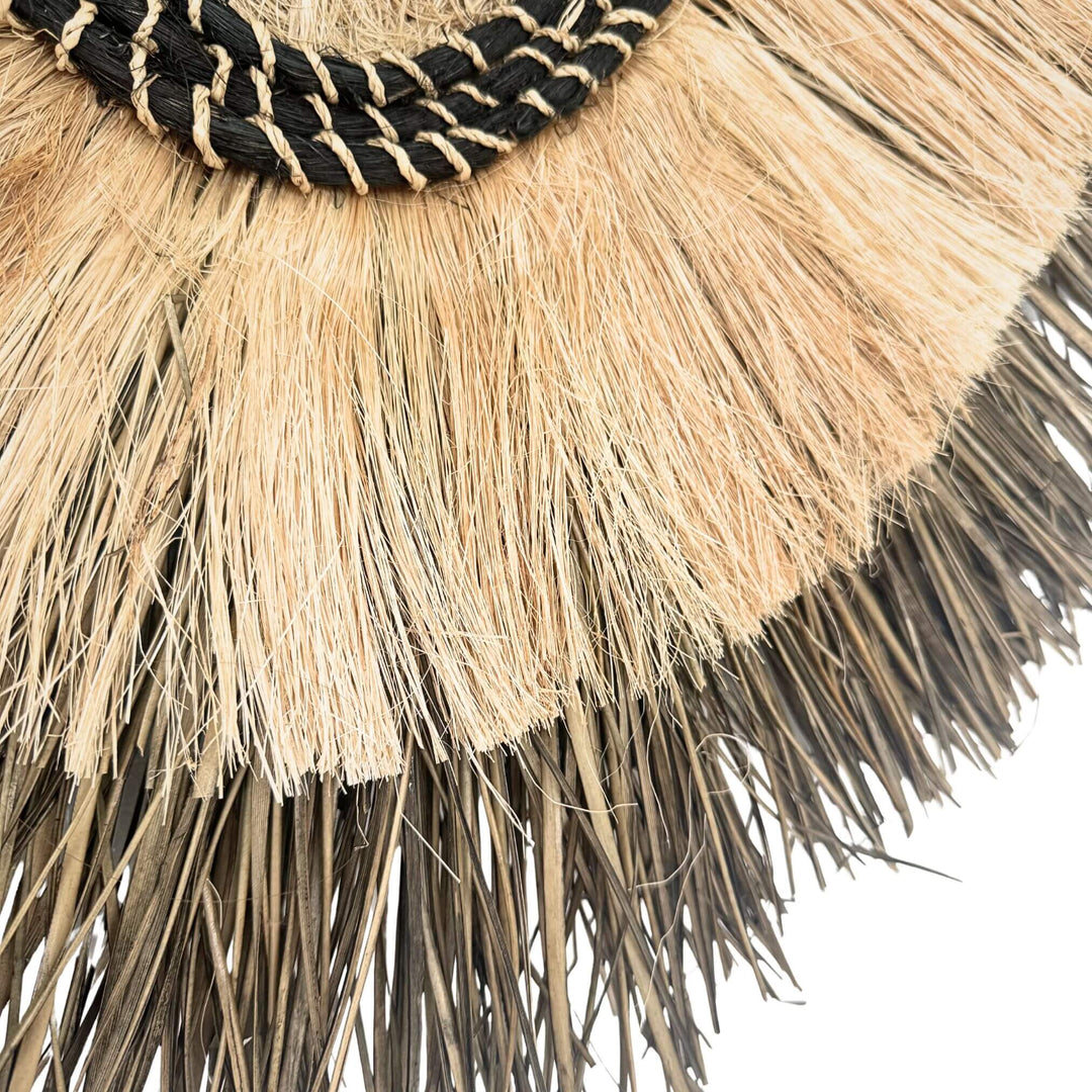 Detail of natural seagrass and sisal fibers in Amara Wall Deco.