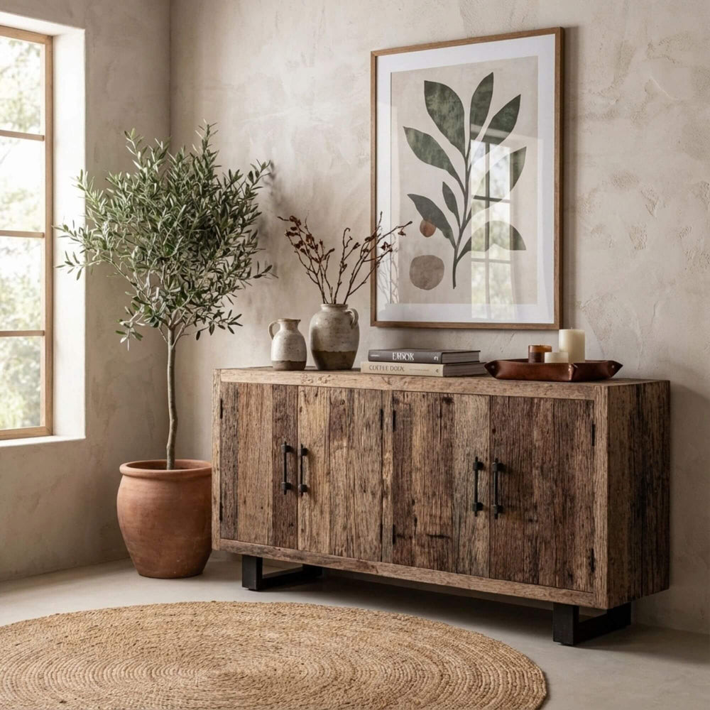 Styled living room with Amazonas Collection Buffet 4 Doors