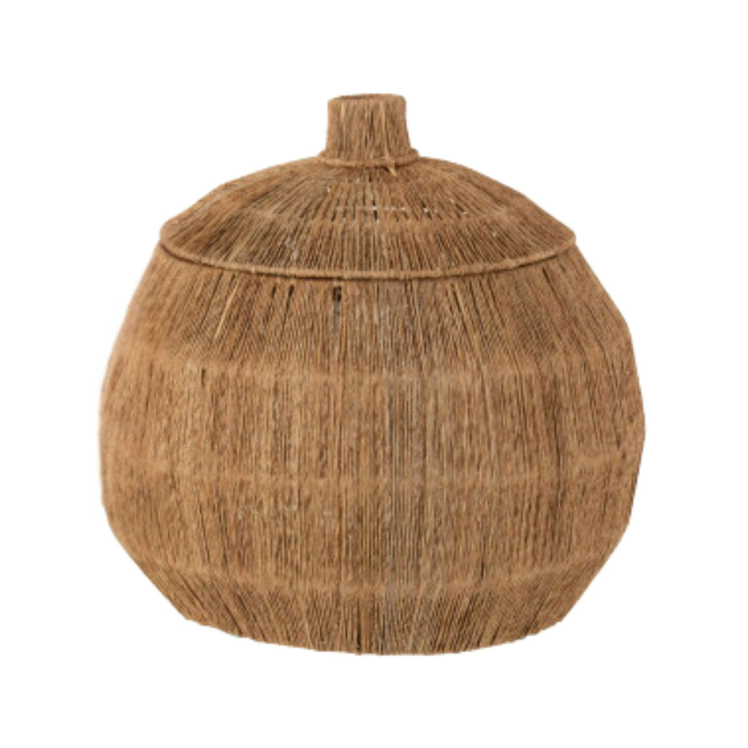 Large Banana Leaf jute basket with fitted lid