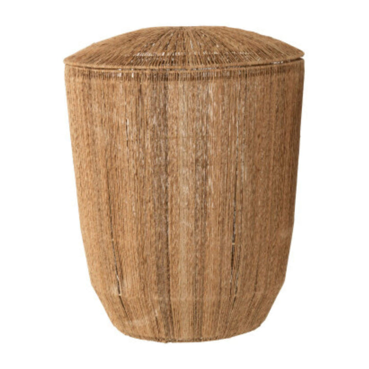 Large Banana Leaf Vase in jute, isolated on white