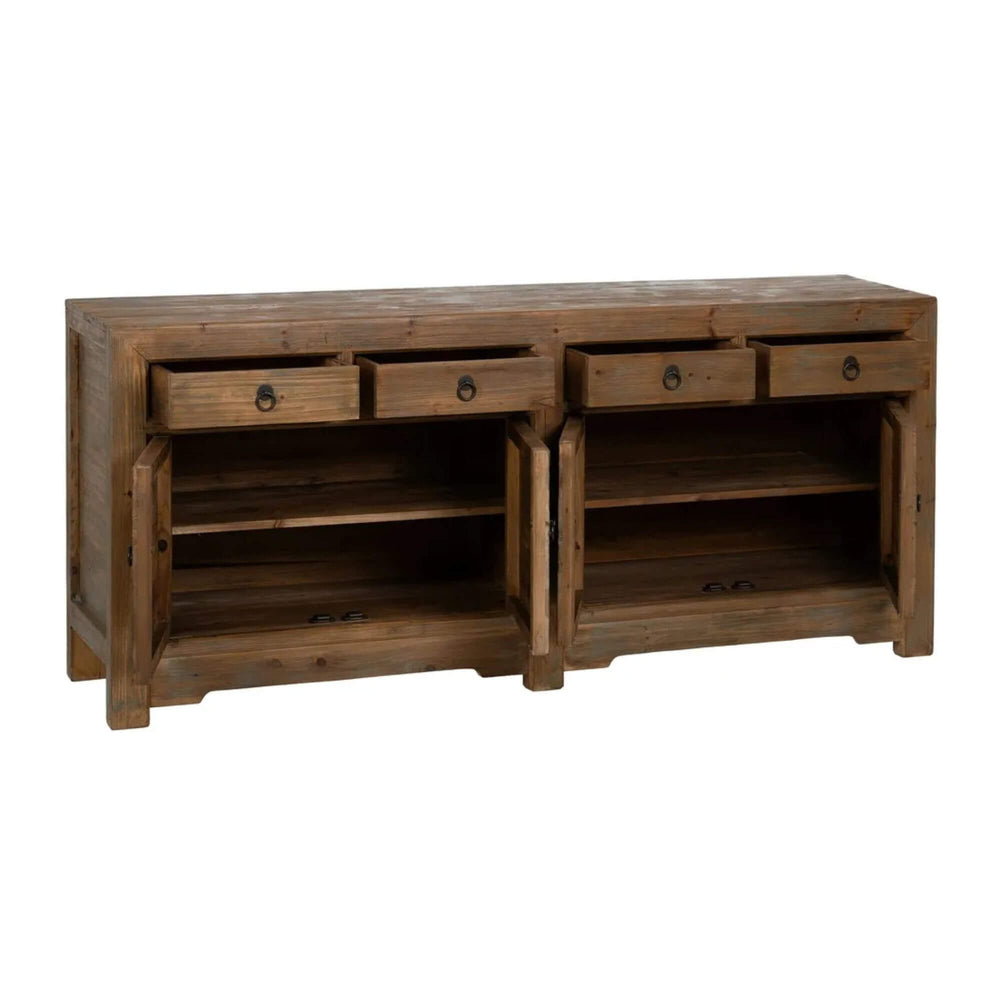 Banda Buffet open drawers and cabinets