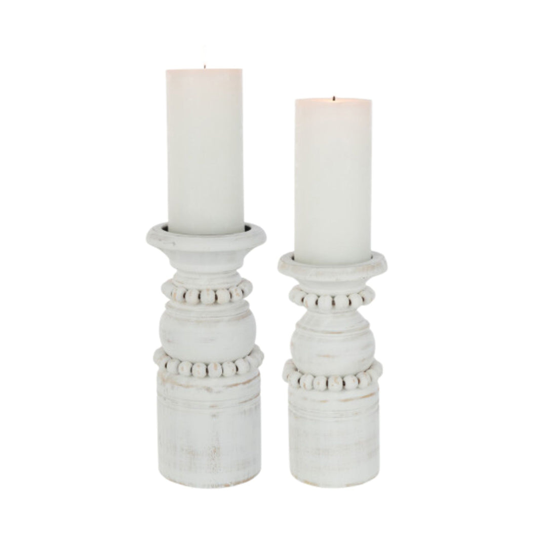 BAREIN WHITE CANDLE HOLDER