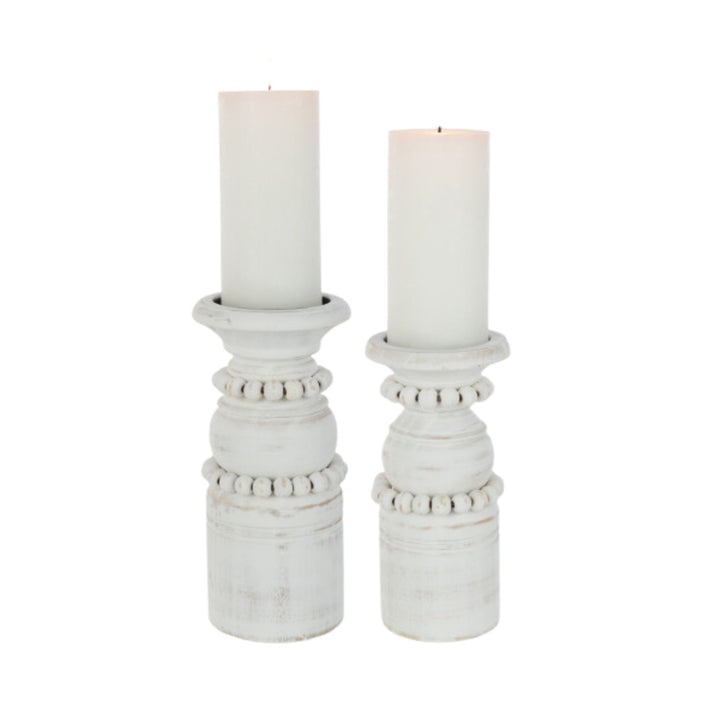 BAREIN WHITE CANDLE HOLDER