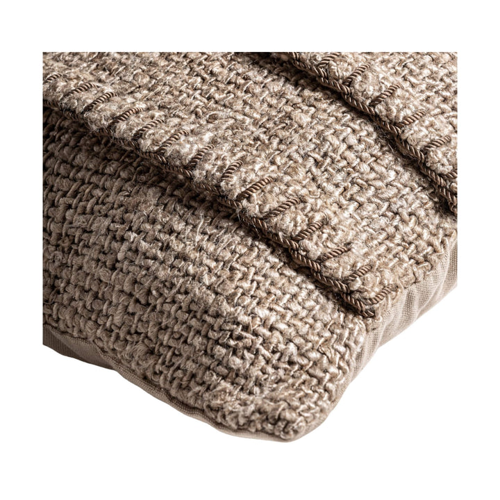 Close-up of textured viscose fabric on Barro Cushion.