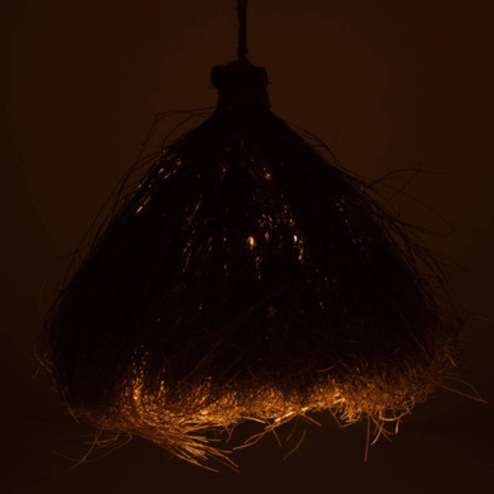 Beach Lamp illuminated, casting a warm and cozy glow.