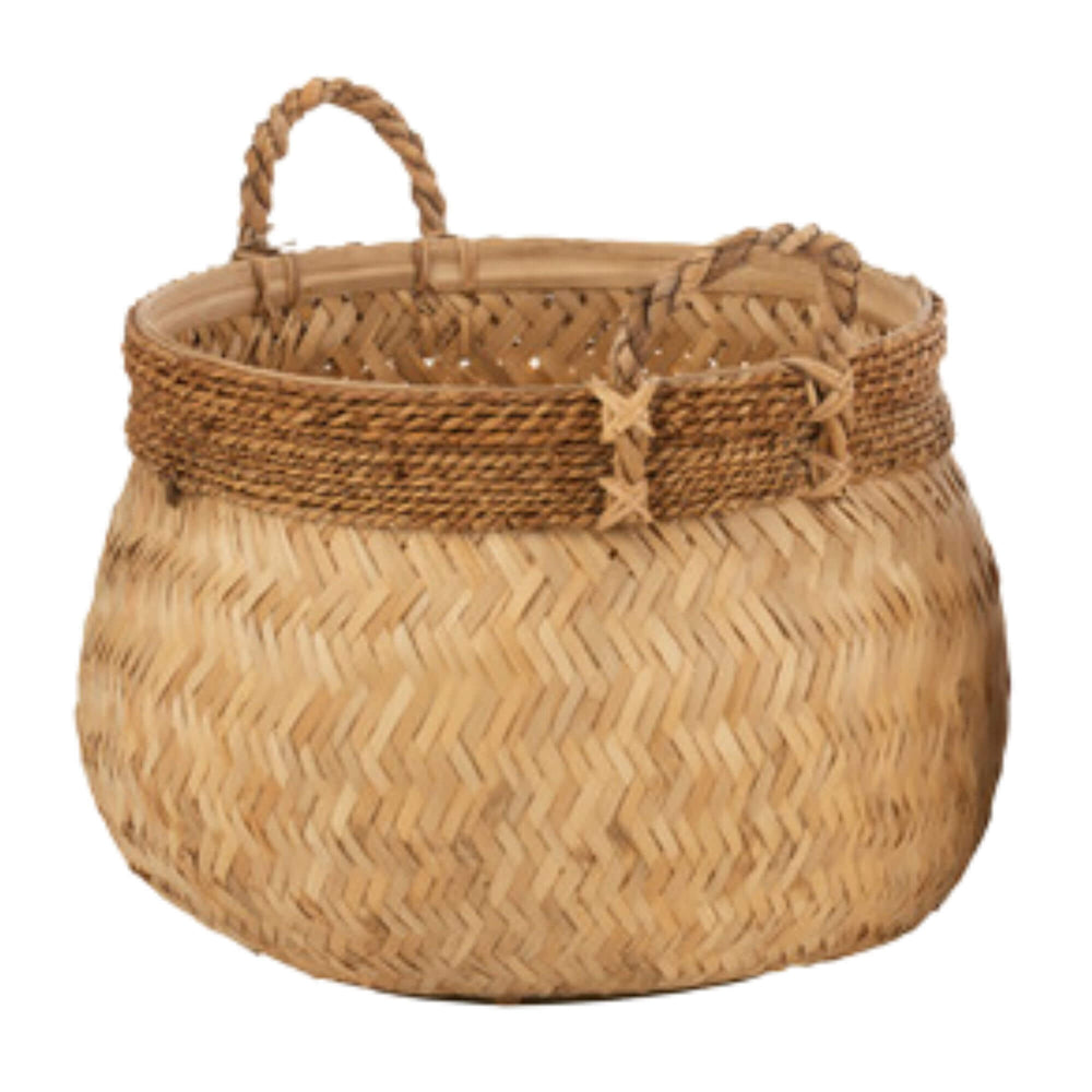 Large Bly natural basket with round shape