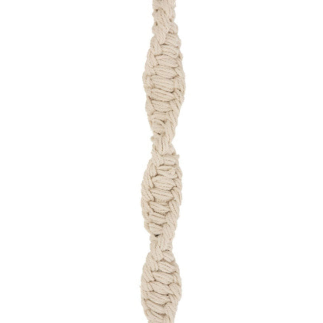 Boho Macrame Hanger showing detailed macramé knotting on cotton rope.