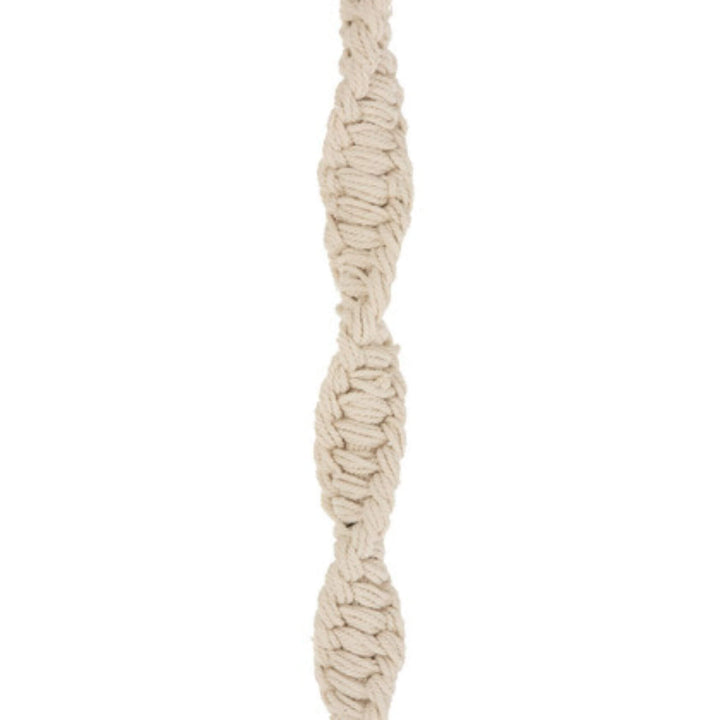 Boho Macrame Hanger showing detailed macramé knotting on cotton rope.