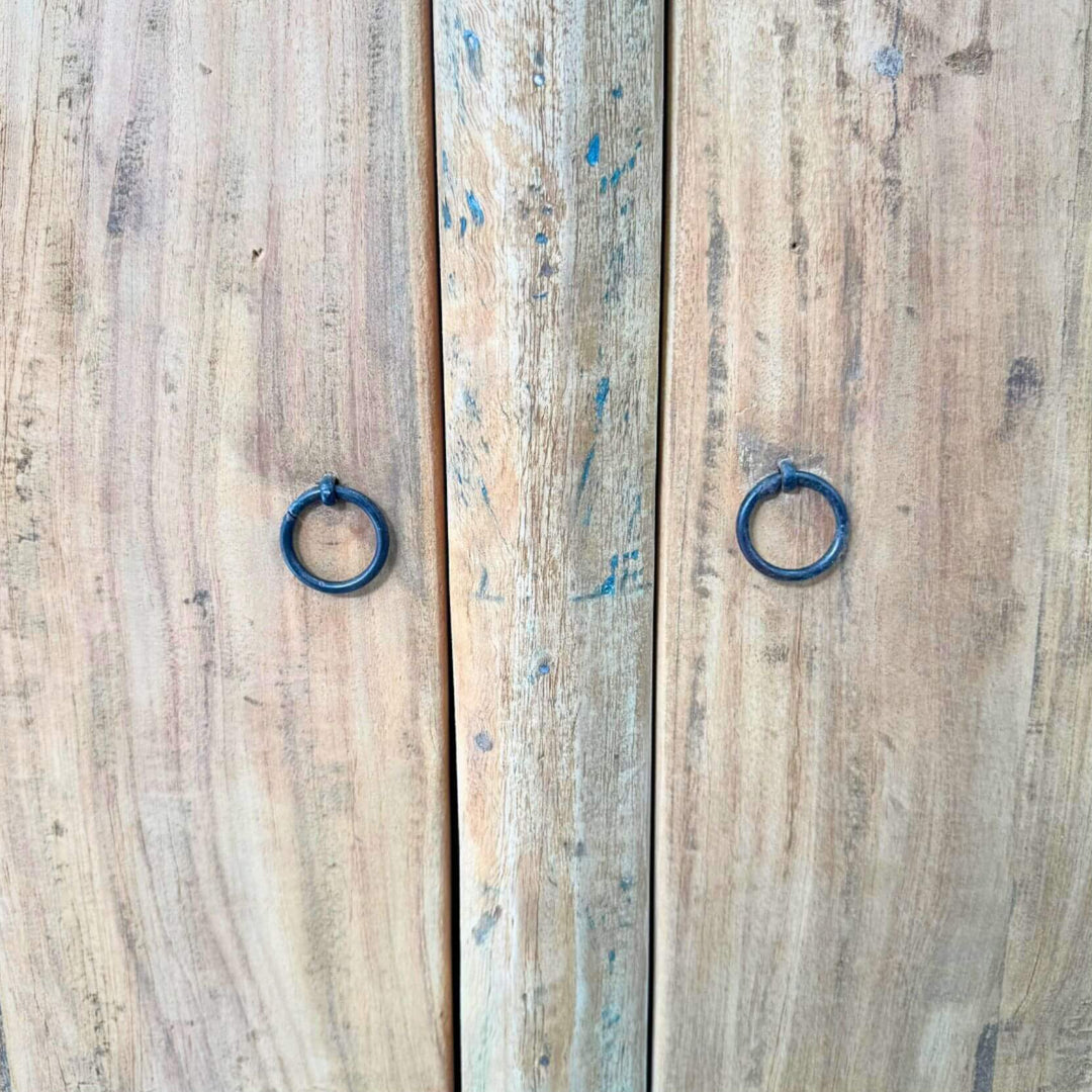 Borgo Teak Buffet showcasing natural teak wood texture and handcrafted details.