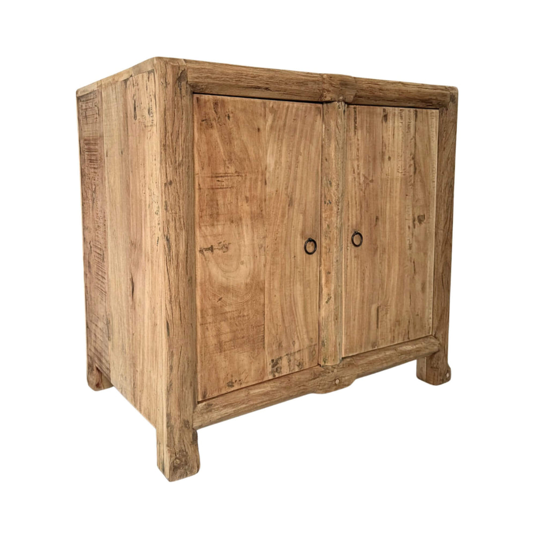 Borgo Teak Buffet in full view highlighting doors and natural wood structure.