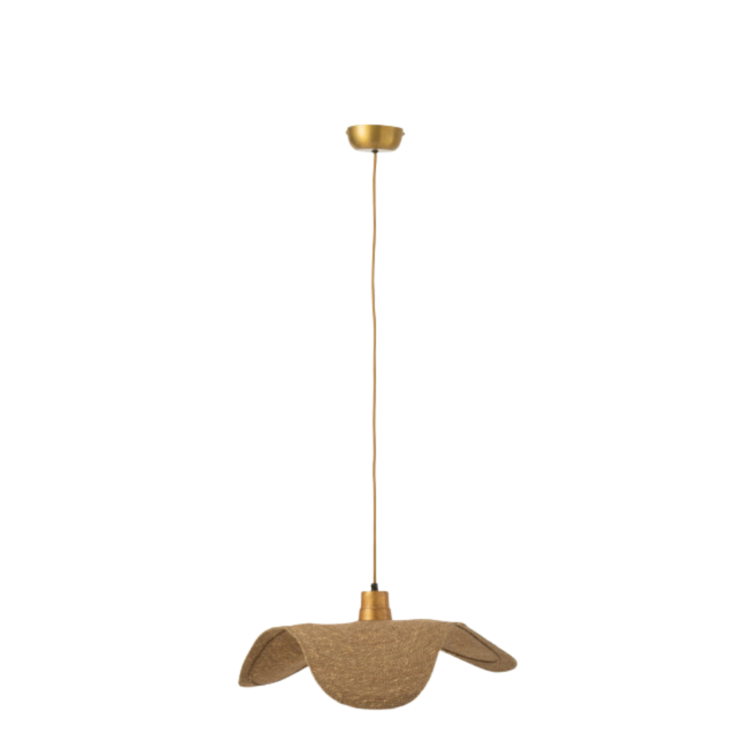 Boucan natural jute ceiling lamp small size with wing-like shape.