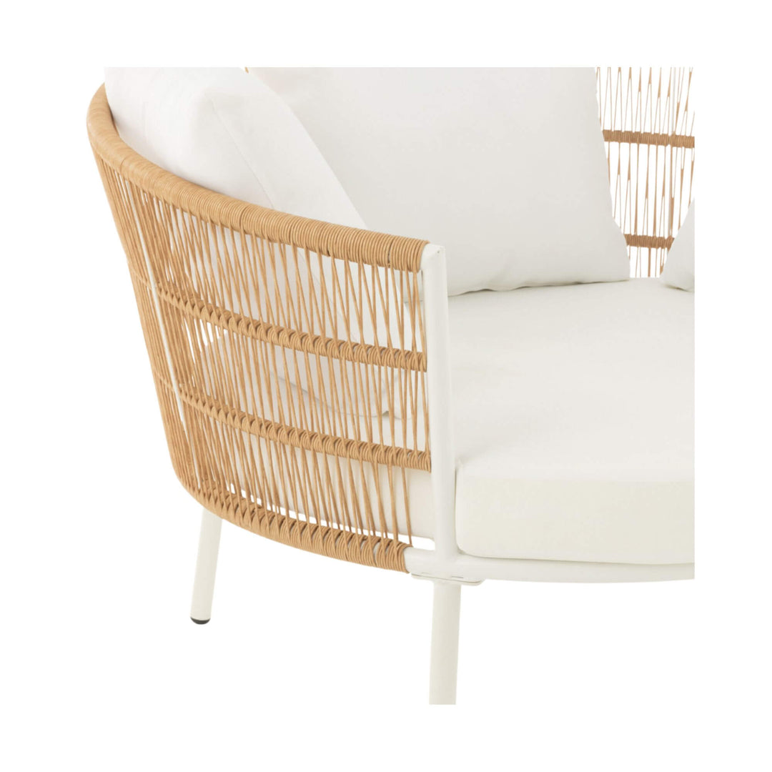 Angled side view of Brisa Lounge Chair with cushions.