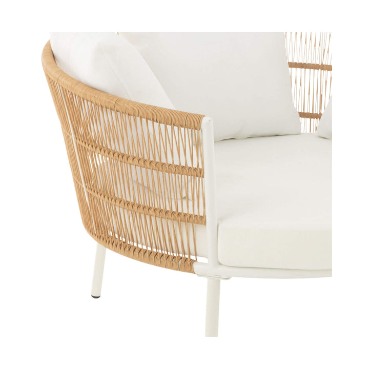 Angled side view of Brisa Lounge Chair with cushions.