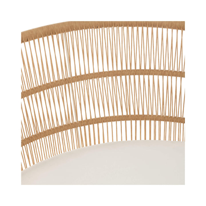 Close-up of Brisa chair rattan weave detailing.