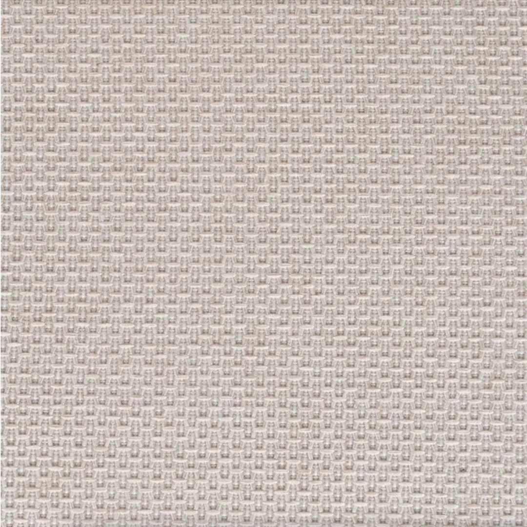 Fabric texture close-up of the beige cushion seat.