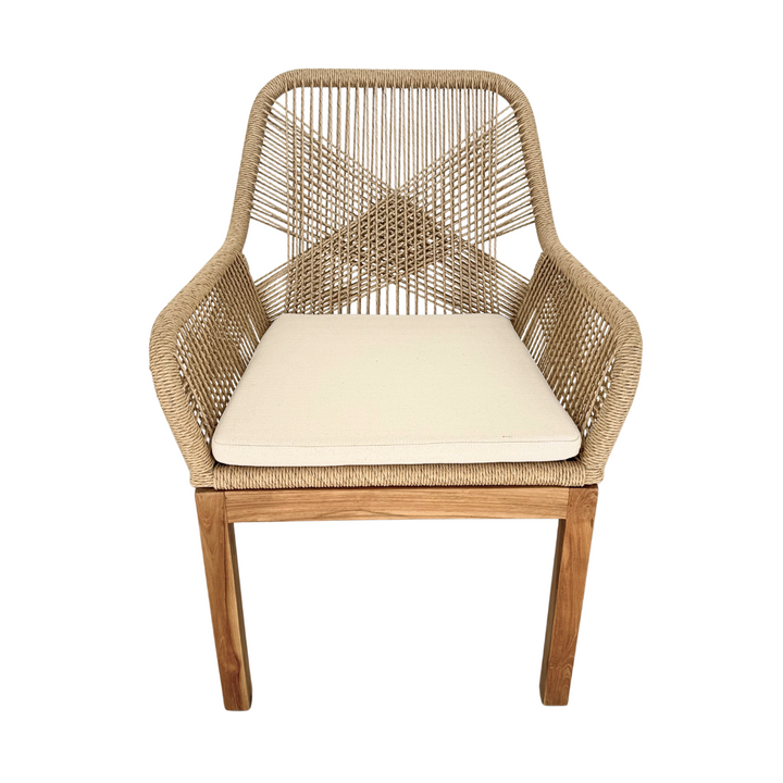 Biyadhoo Dining Chair with armrests, front view