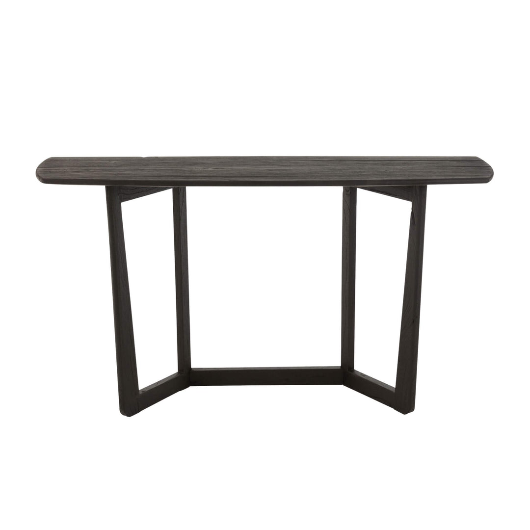 Black Acacia Console front view with clean modern design.