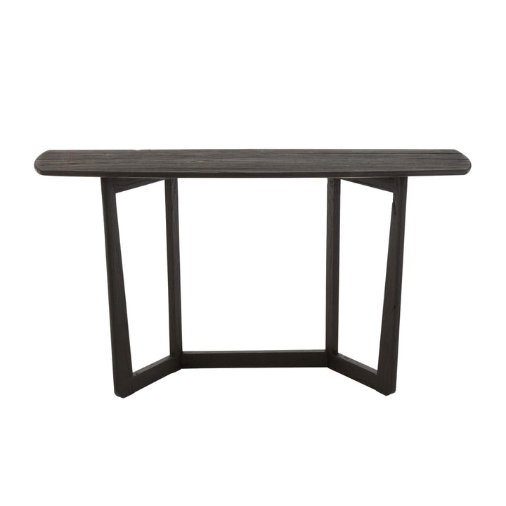 Black Acacia Console front view with clean modern design.