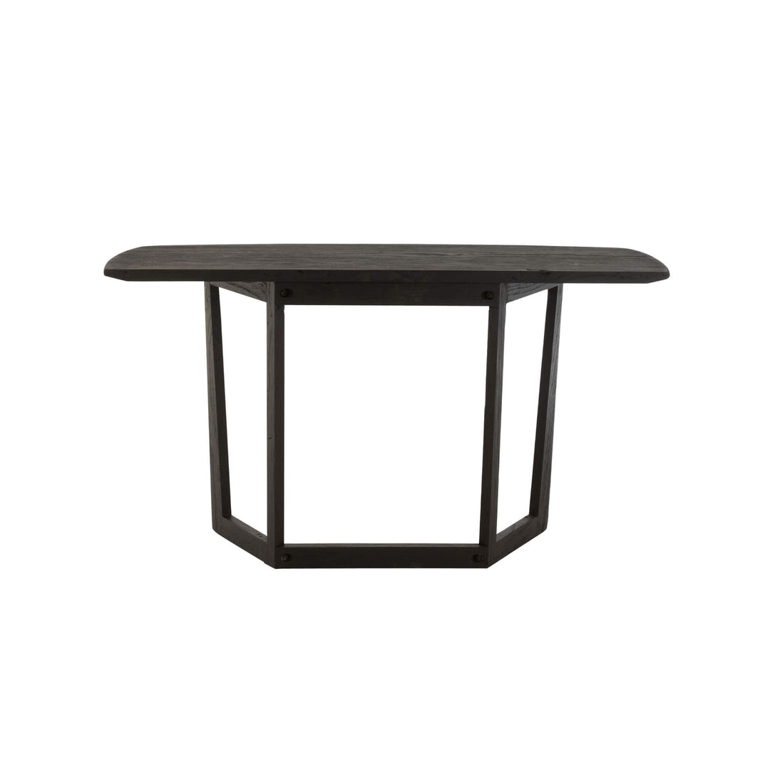 Black Acacia Console front view with clean modern design.