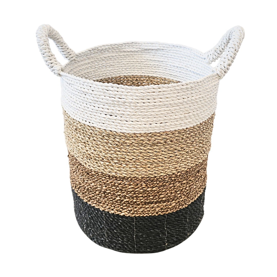 Medium Calanque Basket showing layered tones and round shape.