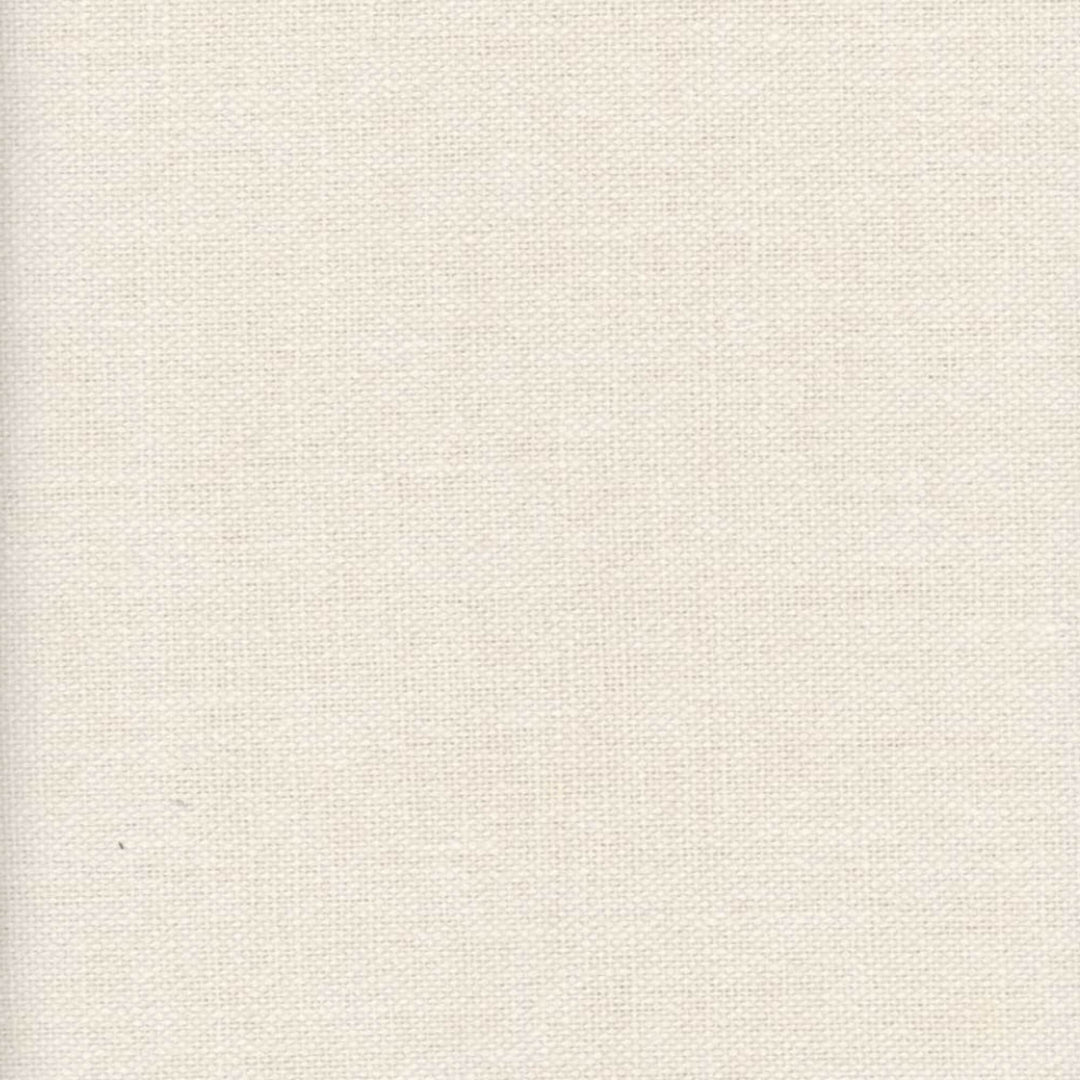 Close-up of the Cala Bianca White fabric showing soft linen texture.