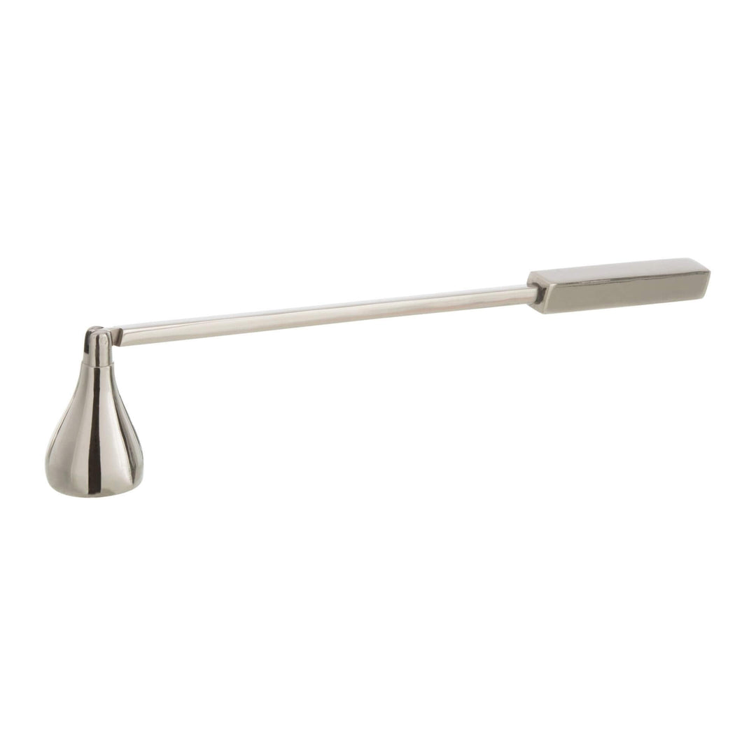 Candle Bell metal candle extinguisher with long handle and nickel finish