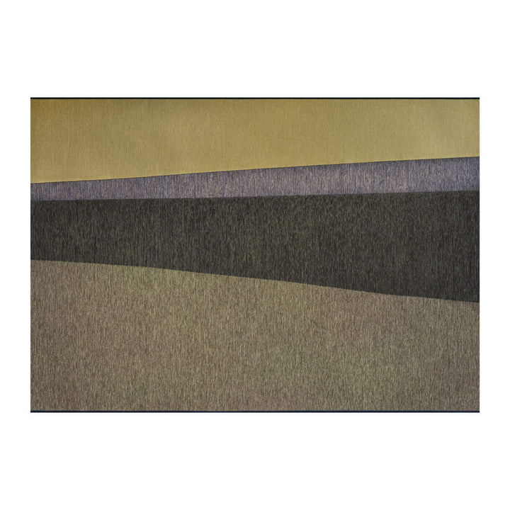 Yellow and grey color-block version of the Capri rug.