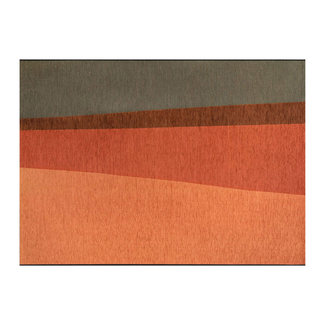 Orange-accent Capri rug showing modern gradient design.